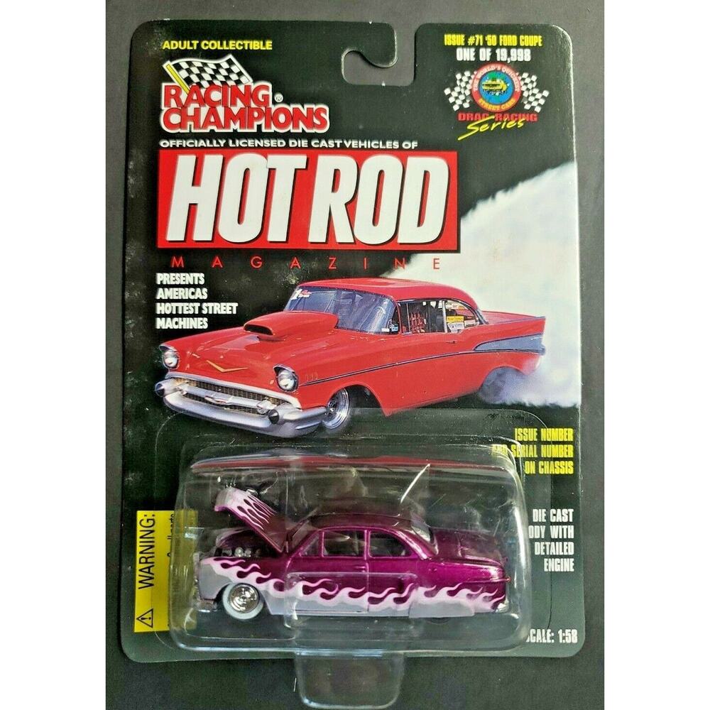 1998 Racing Champions #71 Hot Rod '50 Ford Coupe‎ Purple 1:58 HW1
